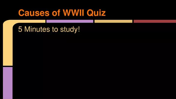 causes of wwii quiz
