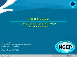 RTOFS report