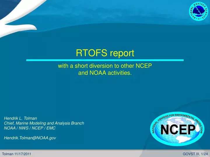rtofs report