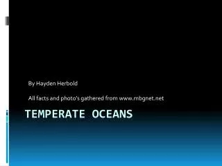 Temperate Oceans