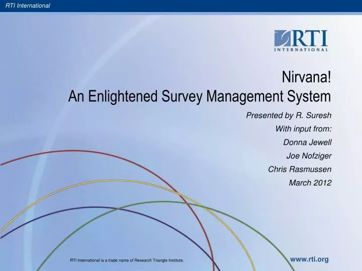 nirvana an enlightened survey management system