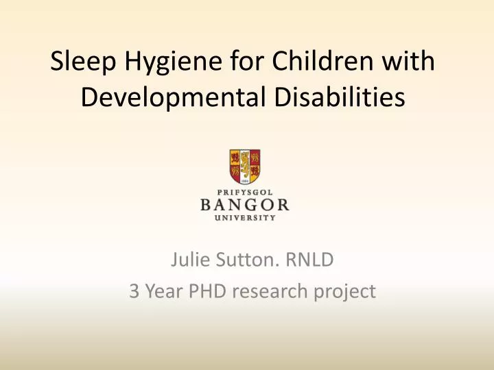 sleep hygiene for children with developmental disabilities