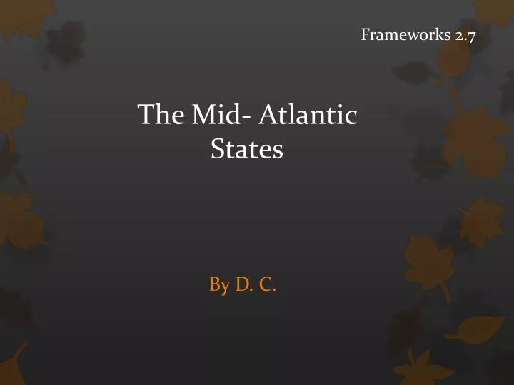 the mid atlantic states