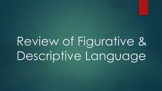 review of figurative descriptive language