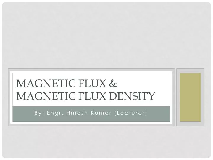 magnetic flux magnetic flux density