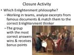 Closure Activity - slide 1