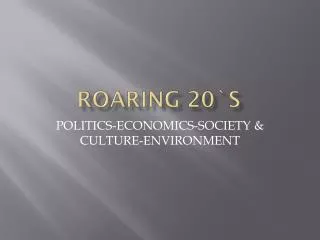 Roaring 20`s