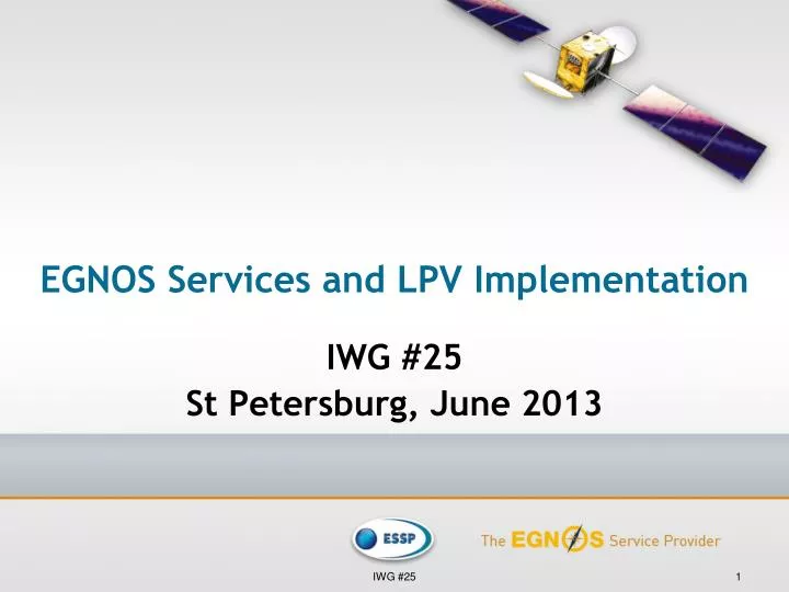 egnos services and lpv implementation