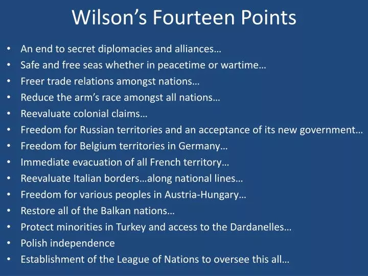 wilson s fourteen points