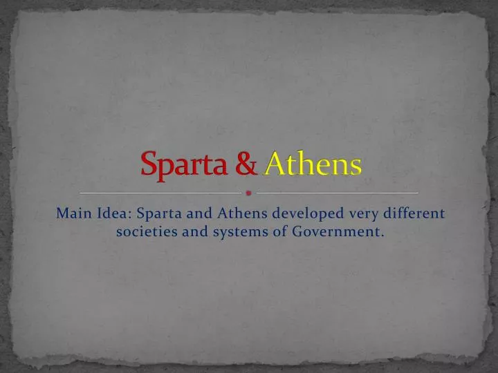 sparta athens