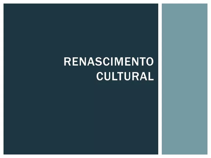 renascimento cultural