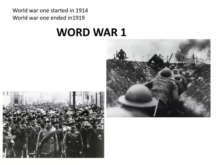 word war 1
