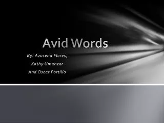 Avid Words