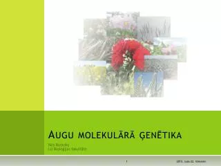 Augu molekulārā ģenētika