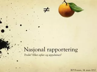 nasjonal rapportering