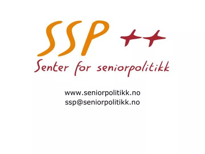 www seniorpolitikk no ssp@seniorpolitikk no
