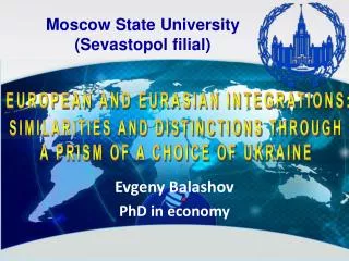 Evgeny Balashov PhD in economy