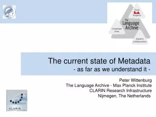 The current state of Metadata - as far as we understand it -
