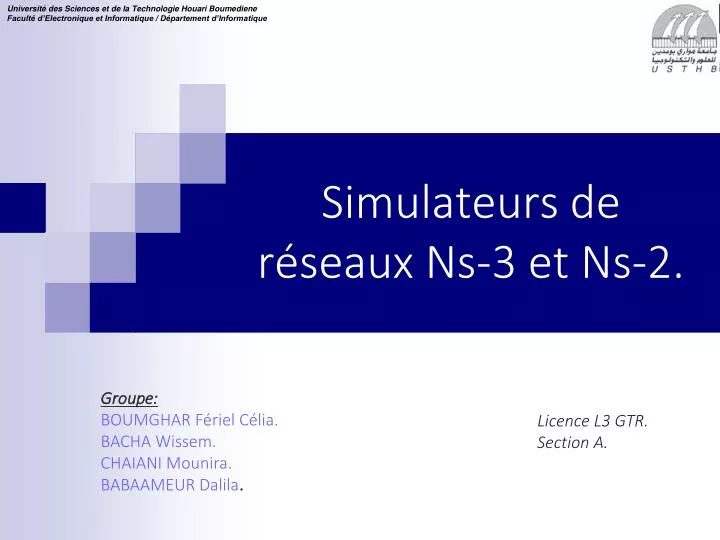 simulateurs de r seaux ns 3 et ns 2