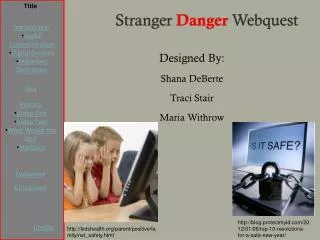 Stranger Danger Webquest