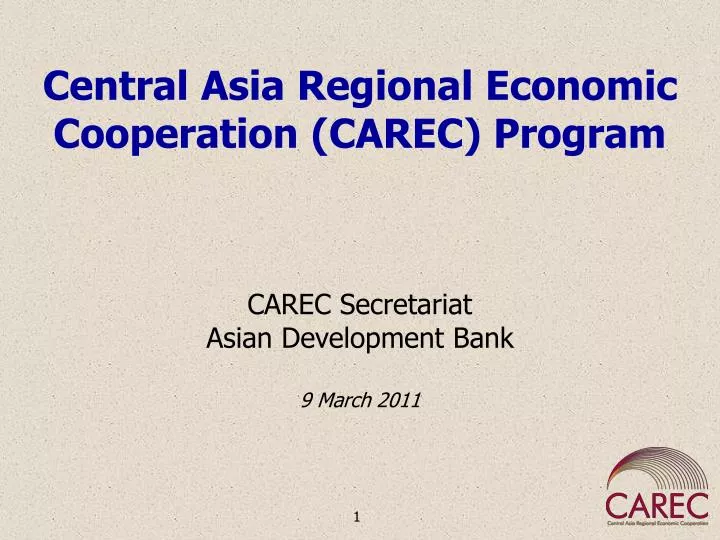 central asia regional economic cooperation carec program