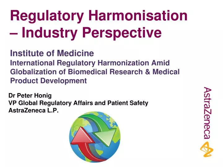 regulatory harmonisation industry perspective