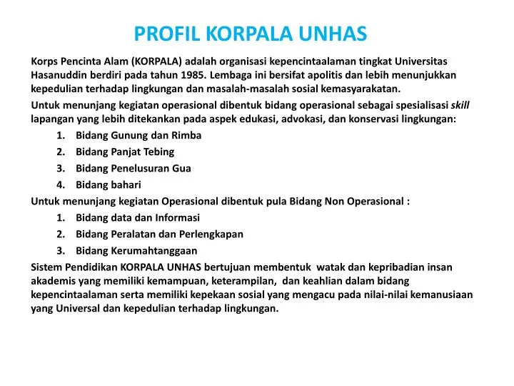 profil korpala unhas