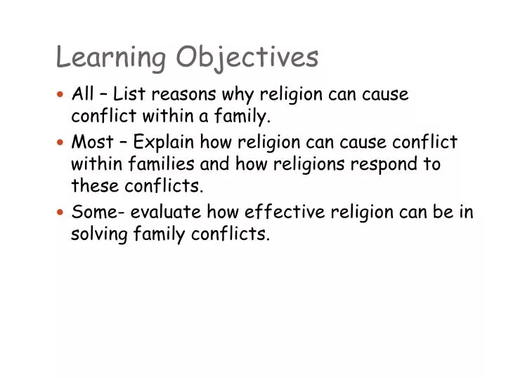 learning objectives