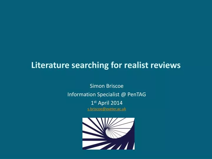 literature searching for realist reviews