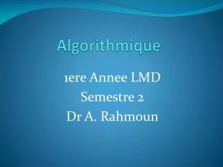algorithmique