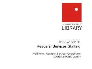 Innovation in Readers’ Services Staffing