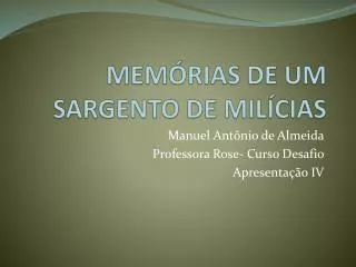 mem rias de um sargento de mil cias