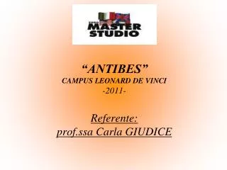 antibes campus leonard de vinci 2011 referente prof ssa carla giudice