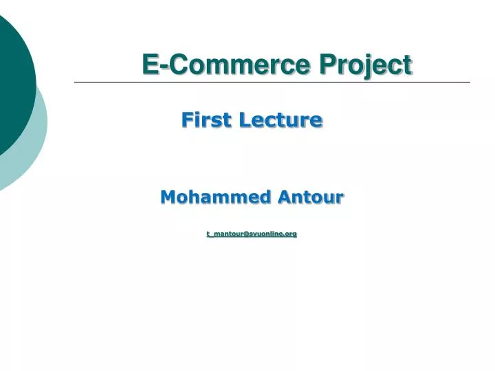 e commerce project