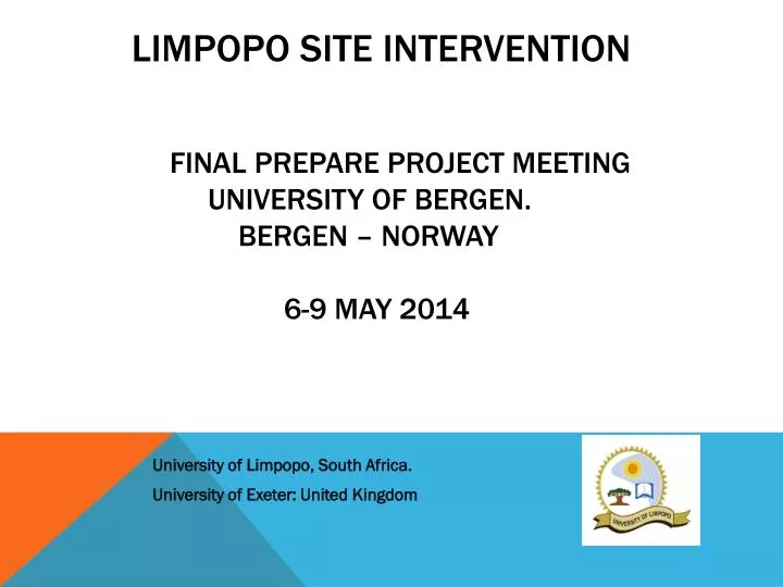 university of limpopo south africa university of exeter united kingdom