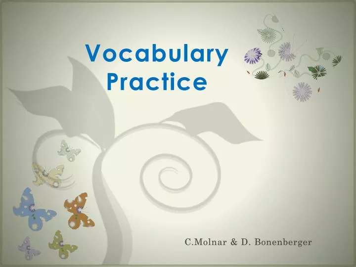 vocabulary practice