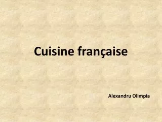 cuisine fran aise
