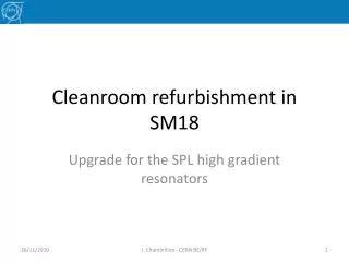 Cleanroom refurbishment in SM18