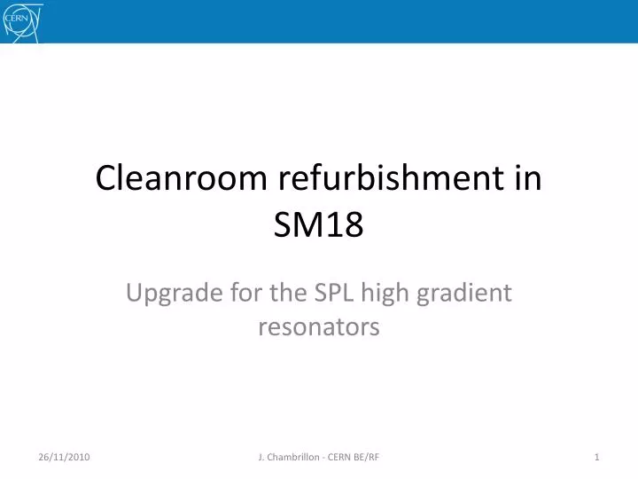 cleanroom refurbishment in sm18