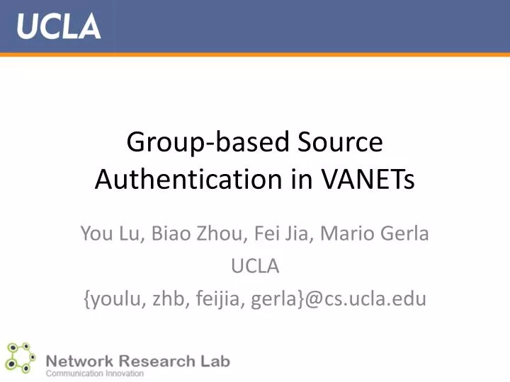 group based source authentication in vanets