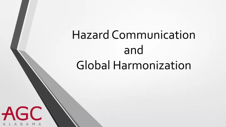 hazard communication and global harmonization