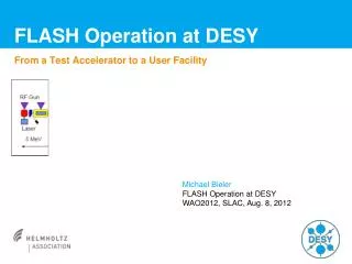 FLASH Operation at DESY