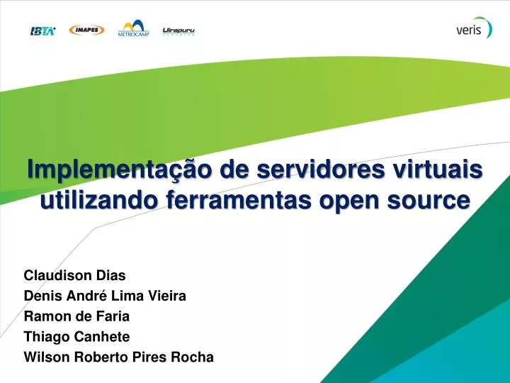 implementa o de servidores virtuais utilizando ferramentas open source