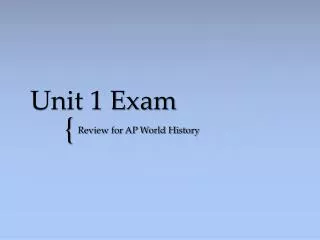Unit 1 Exam