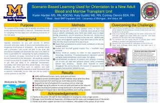 Scenario-Based Learning Used for Orientation to a New Adult Blood and Marrow Transplant Unit