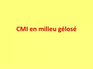 cmi en milieu g los