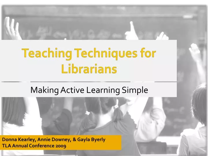 teaching techniques for librarians