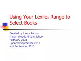 What is the Lexile Framework?