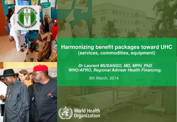 harmonizing benefit packages toward uhc services commodities equipment