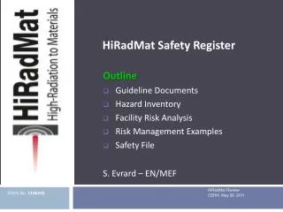 HiRadMat Safety Register
